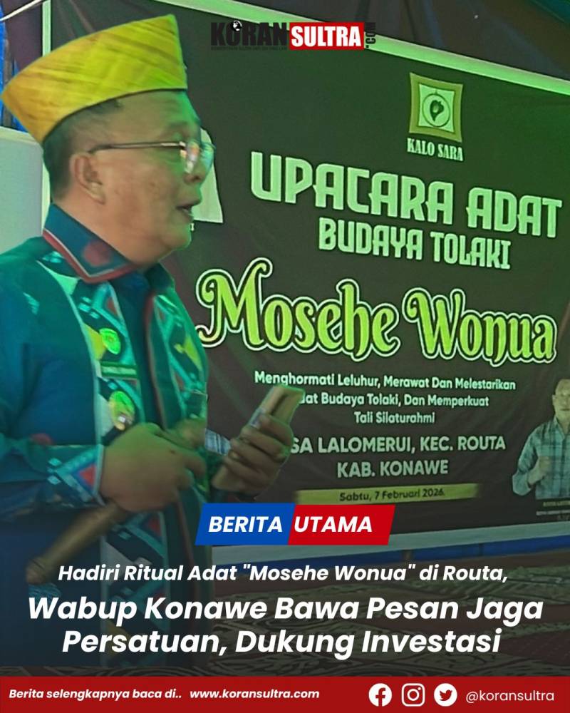 Hadiri Ritual Adat “Mosehe Wonua” di Routa, Wabup Konawe Bawa Pesan Jaga Persatuan, Dukung Investasi