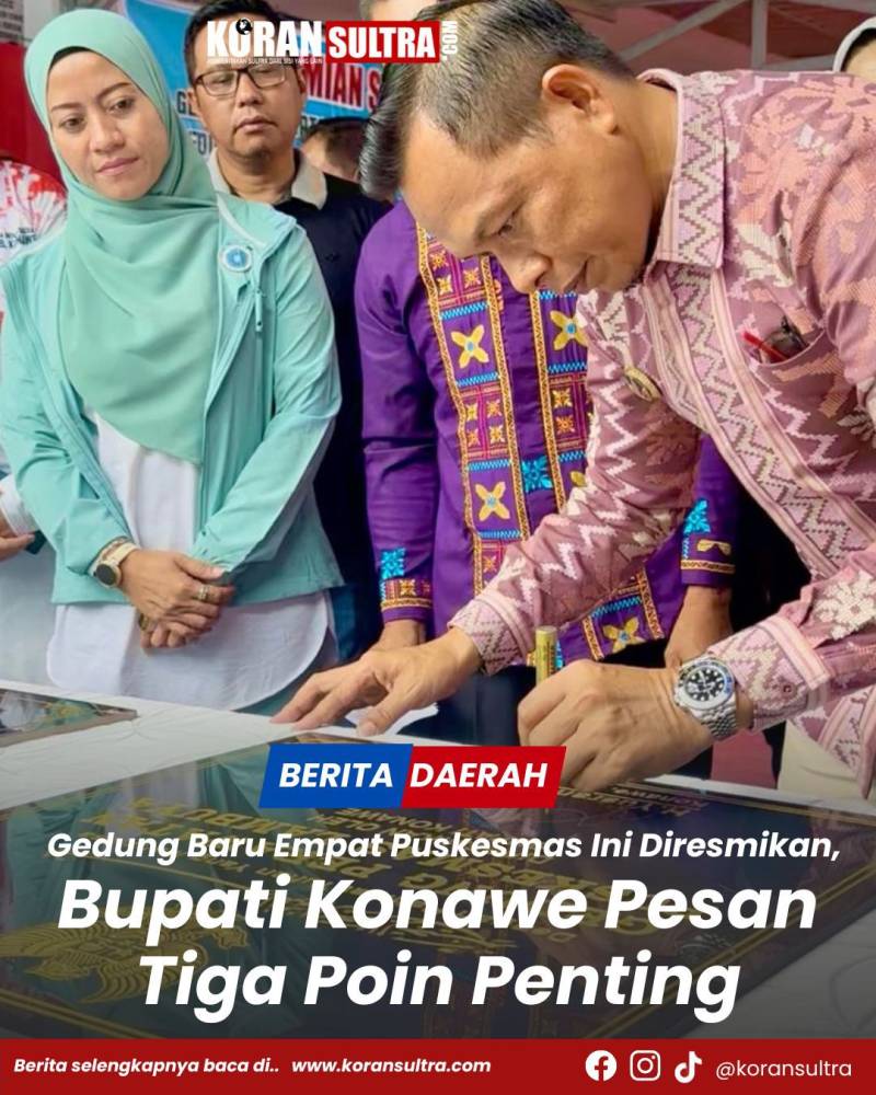 Gedung Baru Empat Puskesmas ini Diresmikan, Bupati Konawe Pesan Tiga Poin Penting