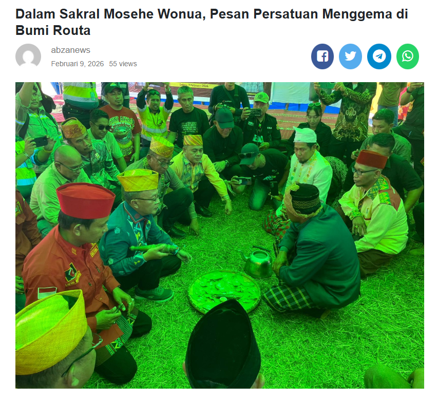 Dalam Sakral Mosehe Wonua, Pesan Persatuan Menggema di Bumi Routa