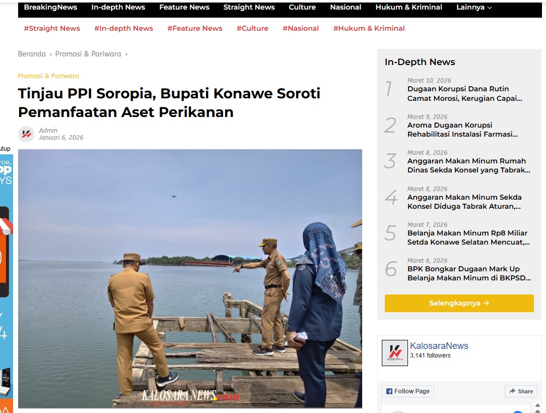 Tinjau PPI Soropia, Bupati Konawe Soroti Pemanfaatan Aset Perikanan