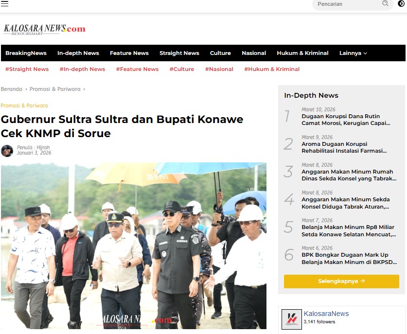 Gubernur Sultra Sultra dan Bupati Konawe Cek KNMP di Sorue