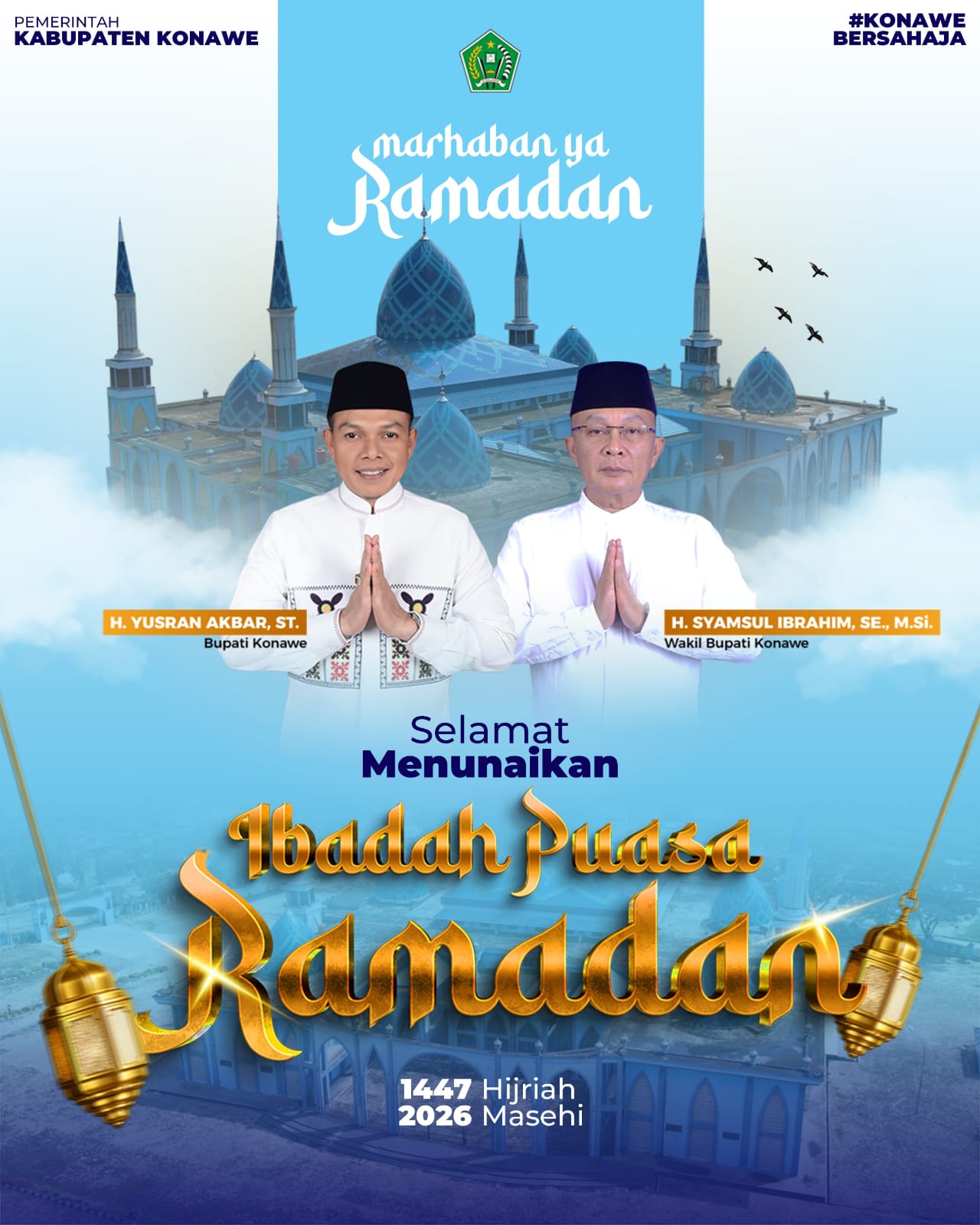 Momentum Ramadan, Bupati Yusran Akbar Dorong Masyarakat Konawe Wujudkan Daerah Bersih dan Religius